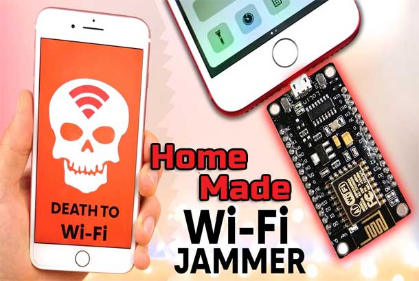 A Simple HomeMade Wi-Fi Jammer by using an ESP8266  | DIY Project