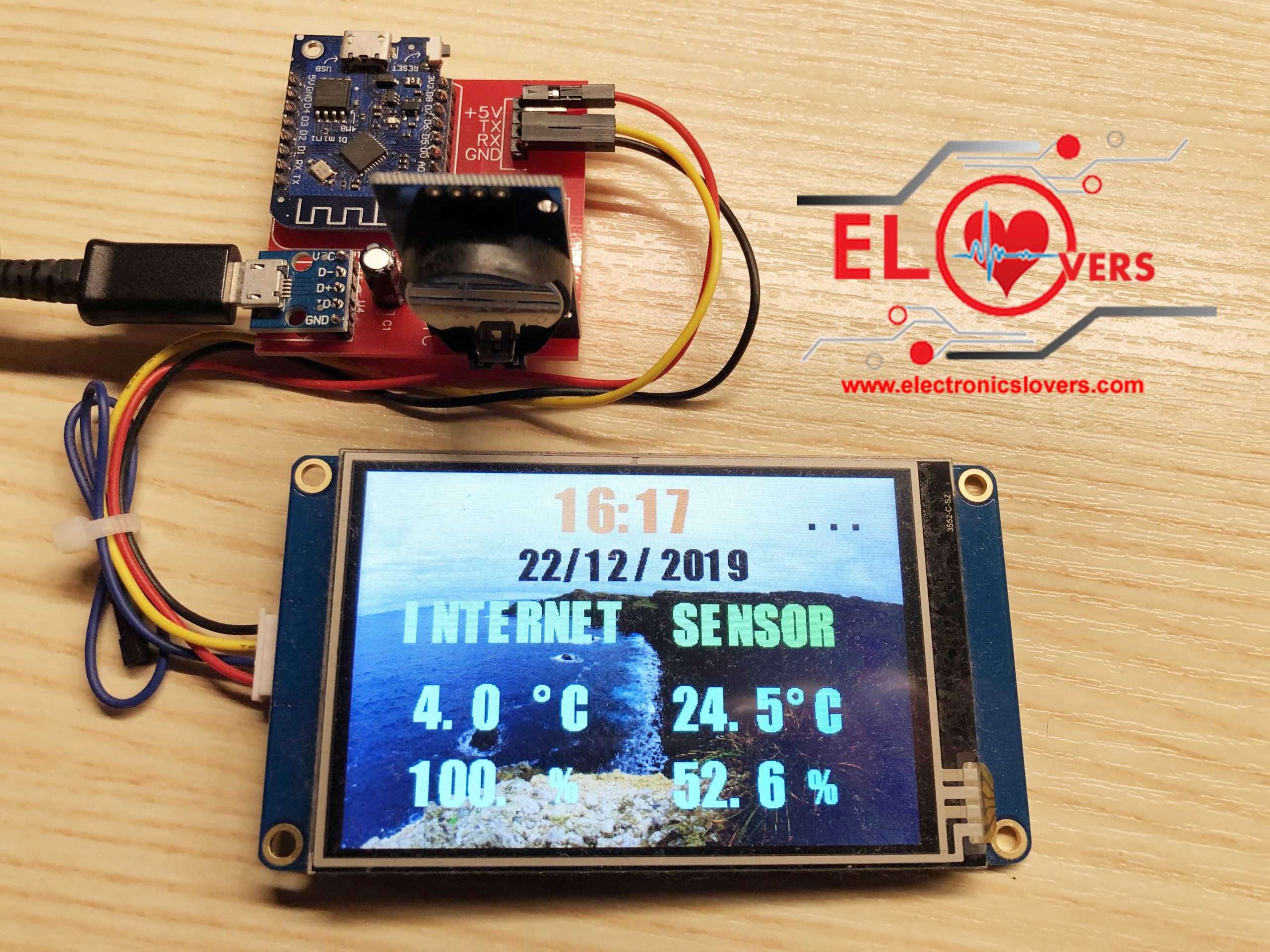 DIY Wireless based Weather Station Project by using Nextion LCD